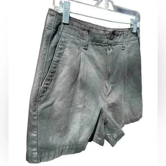 PAIGE women’s Pleated Mayslie Short in Midnight Oil Coating size 31 - Picture 7 of 11